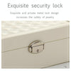 Wooden Jewelry Box Necklace Ring Storage Organizer Large Jewel Cabinet Gift Case(White)