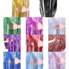2 PCS Laser Rain Tinsel Foil Curtain Birthday Party Decoration Tassel Wall,Size:1x1m(Purple)