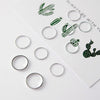 Simple Design Vintage Joint Rings Sets(J7214 Silver)