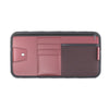 Car Sun Visor Card Glasses Holder Zipper Storage Bag(Red)