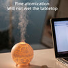 D612 USB Plug-in Colorful Gradient Atmosphere Light Flame Crack Aromatherapy Humidifier(Black)
