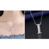 Women Fashion S925 Sterling Silver English Alphabet Pendant Necklace, Style:I
