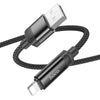 hoco U126 Lantern 1.2m USB to 8 Pin Charging Data Cable(Black)
