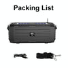 BDL-187 LED Light Solar Wireless Bluetooth Speaker Portable Outdoor Camping FM Radio(Black)