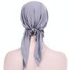 Curved Two Tail Wrap Cap Turban Hat, Size:M (56-58cm)(Rose Red)