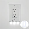 0.5W 110V Night Angel Square Plug Socket Sensor Night Light, White Light Mini Human Body Motion Induction Night Light