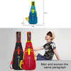 Motorcycle Waterproof Nylon Backpack Convenient Motorbike Chest Bag Backpack Camping Hiking Running Outdoor Sport Bag(Blue + Yellow)