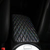Glitter Car Center Console Cover Mat PU Leather Car Armrest Cover 32x19cm(Black)