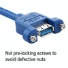 USB 3.0 Male to Female Extension Cable with Screw Nut, Cable Length: 60cm