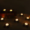 12pcs /Box Halloween Spider Eyeball Lights Candle Lamp Party Atmosphere Decoration Supplies(Orange Eyeball)