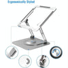 D147 Foldable 360 Degree Rotating Laptop Lifting Bracket Aluminum Alloy Notebook Desktop Stand(Silver)