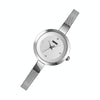 SKMEI 1390 Ladies Business Casual Watch Steel Band Lightweight Quartz Watch(Silver)