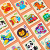 10 PCS Children Educational Animal Three-Dimensional Wooden Puzzle Toy(Tiger)