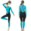 SLINX Women Slim Sun Protection Warm Wetsuit Long -Sleeved Full Body Snorkeling Supreme Surfing, Size: XS(Lake Green)