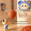 Children Basketball Frame Ball Toy Indoor Wall Mounted Hole-Free Shooting Boys Toy, Color: Loop Model Green + 2 Balls