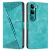 For vivo Y300 Global / V40 Lite IDN Dream Triangle Leather Phone Case with Lanyard(Green)