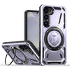 For Samsung Galaxy S25 5G Armor II Series MagSafe Magnetic Holder Phone Case(Light Purple)