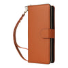 For Samsung Galaxy S23 Ultra 5G Nine-card Slots Zipper Wallet Bag Leather Phone Case(Brown)