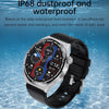 MD3MAX 1.39 inch Round Screen Steel Strap Smart Watch Supports Heart Rate Monitoring/Blood Oxygen Monitoring(Black)