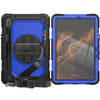 For Samsung Galaxy Tab S8 11 inch SM-X700 Silicone + PC Tablet Case(Black+Dark Blue)