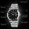 SKMEI 9069 Multifunctional Outdoor Fashion Business Waterproof Silver Shell Quartz Wrist Watch(Gold)
