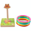 Kindergarten Children Wooden Panda Animal Throwing Ring Toss Games Activities Toys, Size: 9*9*14.7cm