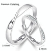 2 PCS Q38 Couples Mobius Twist Open Adjustable Ring For Womens