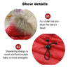 Small Dog Winter Coat with Fur Hood - Green (S)
