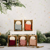 Christmas Celebration Supplies Wooden Box Small Doll Pendant Children Gift Small Doll Pendant Tree Pendant(Orange)
