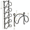 Bathroom Wall Mounted Towel Rack Multifunctional Iron Wall Mounted Wine Stand Storage Shelf(Black)