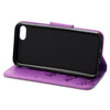 For  iPhone 8 & 7   Pressed Flowers Butterfly Pattern Horizontal Flip Leather Case with Holder & Card Slots & Wallet(Purple)