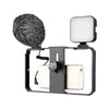YELANGU PC202 YLG1801B Vlogging Live Broadcast LED Selfie Light Smartphone Video Rig Handle Stabilizer Bracket Kits with Microphone & Fill Light