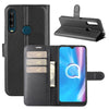 For Alcatel 1SE  2020 Litchi Texture Horizontal Flip Protective Case with Holder & Card Slots & Wallet(Black)