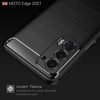 For Motorola Moto Edge 2021 Brushed Texture Carbon Fiber TPU Case(Black)