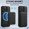 For iPhone 15 Pro Max LC.IMEEKE L3 Series Detachable RFID Card Bag Magsafe Phone Case(Black)