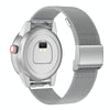 R6 1.32 inch Round Screen 2 in 1 Bluetooth Earphone Smart Watch, Support Bluetooth Call / Health Monitoring(Silver Steel Strap)