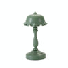 Retro Charging Table Lamp Bedroom Bed LED Eye Protection Light(LD04 Flower Hat Gray Green)
