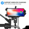 WUPP CS-1848B2 15W Motorcycle Wireless Fast Charging Phone Navigation Holder, Style:Handlebars