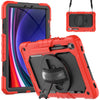 For Samsung Galaxy Tab S9 / S9 FE Silicone + PC Tablet Case(Red+Black)