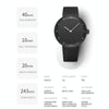 YAZOLE Simple Fashion Quartz Couple Watch(521 Black Shell Black Tray Black Belt)