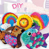DIY Plush Pillow Toy Three-Dimensional Handmade Doll Material Package(Heart Shaped Rainbow)