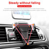 Litchi Texture Gravity Car Mount Phone Holder (White)