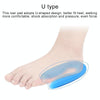 U-shaped Heel Pad Soft and Comfortable Shock Absorption Silicone Pad Insole, Size: S(30-34 Yards)