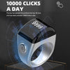 Equantu Smart Bluetooth Finger Counter Muslim Prayer Time Reminder Ring, Style: Black 22mm