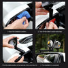 Car Auxiliary Mirror Multi-Function Wide-Angle Rear View Reversing Mirror(Black Right)