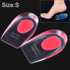 1 Pair Women Silicone Gel Comfort Heel Cups Pads Half Pads, Size: S(Pink)