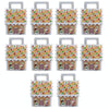 10pcs Christmas Candy Boxes Kraft Paper Christmas House Handbag Candy Boxes, Style: Small White Edge