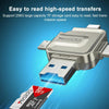 Yesido GS23 USB 3.0 to USB-C / Type-C + Micro USB + 8 Pin 4 in 1 OTG Adapter(Gold)