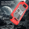 For Steam Deck Shockproof Game Console Case with Holder & Shoulder Strap(Red+Transparent)
