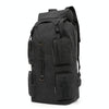 Canvas Shoulder Bag Large Capacity Outdoor Travel Bag Breathable Wearable Casual Backpack(Dark Grey)